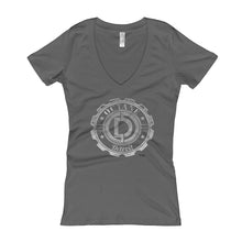 Women's Skater wear V-Neck T-shirt Detroit Octane Bold Logo